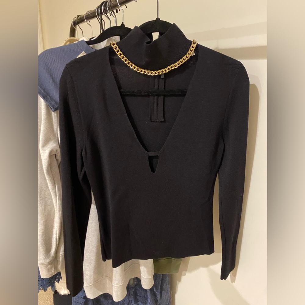 ZARA GOLD NECK SWEATER